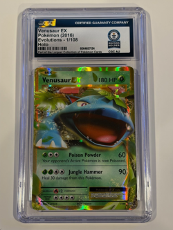 GUINNESS WORLD RECORDS CGC SLAB! - Venusaur EX 1/108 Pokemon XY Evolutions Holo - Image 1