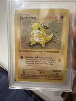 Pokemon Sandshrew 1st Edition Base Set Shadowless #62/102 1999 WOTC PSA 6 EX-MT! - Image 3