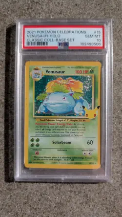 PSA 10 2021 Pokemon Celebrations Venusaur Classic Base Set Gem Mint - Image 1