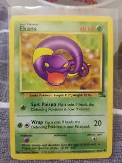 Pokemon Fossil Set COMMON Ekans 46/62 - Near Mint (NM) - Image 1
