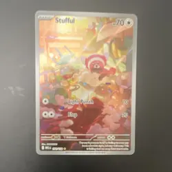 Pokemon Stufful 154/132 Me01 Mega Evolution Full Art Holo 70HP TCG - Image 1