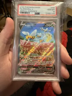 Pokemon Beedrill v 161 PSA 10 Gem Mint Astral Radiance - Image 1