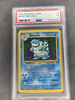 1999 Pokemon Blastoise 2/102 Holo Rare PSA 5 Base Set Original Vintage - Image 2