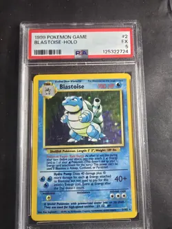 1999 Pokemon Blastoise 2/102 Holo Rare PSA 5 Base Set Original Vintage - Image 3