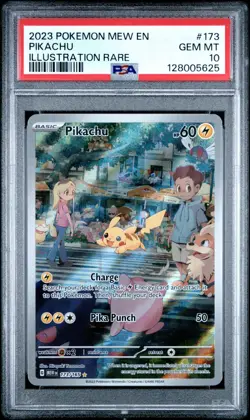 2023 Pokemon MEW EN-151 PIKACHU Illustration Rare #173 PSA 10 Gem Mint - Image 1
