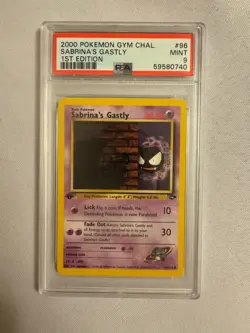 2000 Pokemon - 1st Edition Sabrina’s Gastly - Gym Challenge 96/132 - PSA 9 Mint! - Image 1