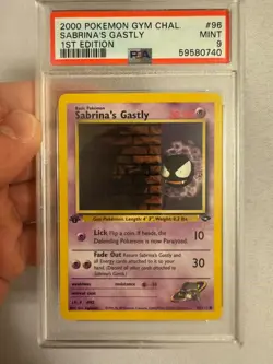 2000 Pokemon - 1st Edition Sabrina’s Gastly - Gym Challenge 96/132 - PSA 9 Mint! - Image 2