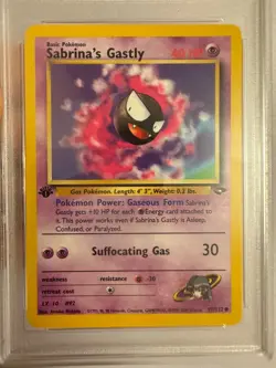 2000 Pokemon - 1st Edition Sabrina’s Gastly - Gym Challenge 97/132 - PSA 9 Mint! - Image 3