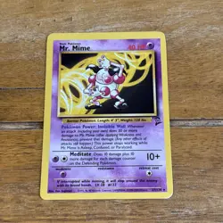 Pokemon TCG Mr Mime Base Set 2 27/130 Regular Rare - Image 1