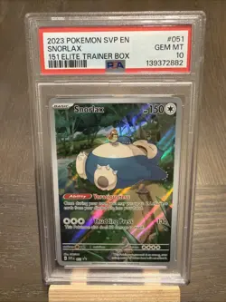 2023 POKEMON SVP EN-SV BLACK STAR PROMO 151 ELITE TRAINER BOX SNORLAX PSA 10 - Image 1