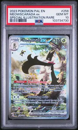 PSA 10 Meowscarada EX 256/193 Pokemon Paldea Evolved Special Illustration Rare - Image 1
