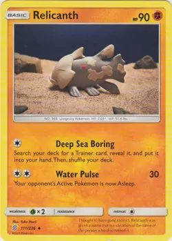 4x NM-Mint Relicanth - 111/236 - Uncommon Pokemon Unified Minds - Image 1
