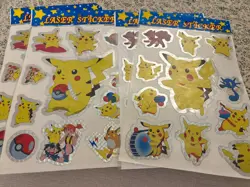 Pokemon Laser Sticker Holo Stickers Full Sheet Vintage - Image 5
