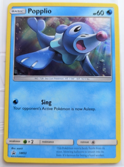 Pokemon TCG Popplio SM03 Black Star Promo Wave Holo NM - Image 1