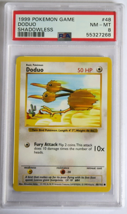 Pokemon Doduo Base Set 1999 Shadowless PSA 8 NM MT 48/102 rare - Image 1