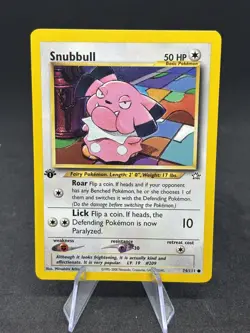 2000 Pokemon Snubbull - Neo Genesis 1st Edition 74/111 English - NM 🔥 - Image 1