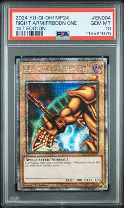 2024 Yu-Gi-Oh Right Arm of the Forbidden One MP24-EN004 QCSR PSA 10 (Aug 25) - Image 1
