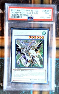 Yugioh PSA 9 Mint 1st Edition Dragunity Knight Gae Bulg HA03-EN057 Secret Rare - Image 1