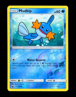 2018 Pokemon MUDKIP Celestial Storm REVERSE HOLO Foil Sun & Moon Set Card 32/168 - Image 1