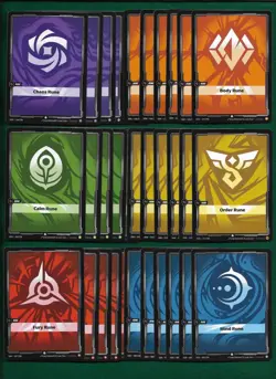 CHINESE RIFTBOUND ORIGINS - LEAGUE OF LEGENDS RUNE SET X6 OF EACH- 36 CARDS! - Image 1