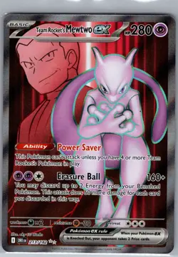 Team Rocket's Mewtwo ex 213/182 SV10: Destined Rivals - Pokemon Card - NM - Image 1