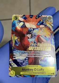 One Piece Card Game Monkey.D.Luffy Pre-Release Winner Promo P-036 NM - Image 1