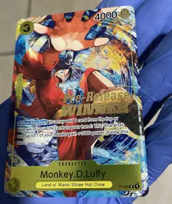 One Piece Card Game Monkey.D.Luffy Pre-Release Winner Promo P-036 NM - Image 2