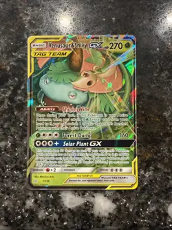 Pokemon TCG Venusaur & Snivy GX 1/236 Sm-Cosmic Eclipse English Card Mint - Image 1