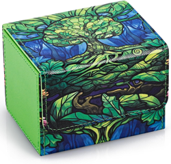 Card Deck Box for MTG, Trading Cards Storage Box Holds 120+ Sleeved Commander De - Image 1