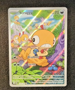Pokemon Scraggy Illustration Holo Card ( Pokemon Card White Flare #138/086 NM ) - Image 1