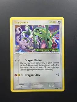 Pokemon Rayquaza EX Emerald Reverse Holo Stamped Card 9/106 LP+/NM Condition - Image 1