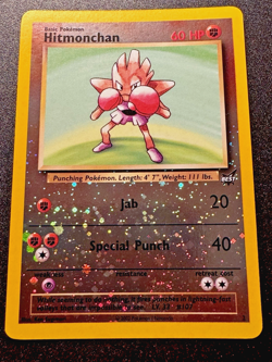 Hitmonchan WoTC Best of Game Promo 2 Pokemon Card Reverse Holo Swirl Near Mint - Image 1