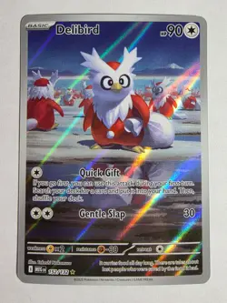 Delibird 152/132 Mega Evolution Illustration Rare Holo Pokemon TCG Card NM - Image 1