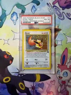 Pokemon Eevee TCG #11 Black Star Holo Promo Card 1999 WOTC - Image 1