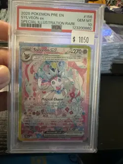 Pokemon TCG Prismatic Evolutions Sylveon EX Card #156 PSA 10 - Image 1