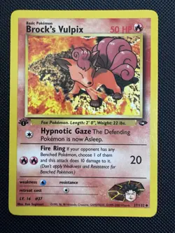 1st Edition Brock’s Vulpix 37/132 - Gym Challenge - Pokemon TCG Card - Image 1