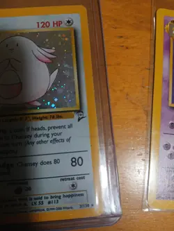 8 Card Vintage Pokemon Lot. Base Set 2 Holo Chansey And Non Holo Fossil Hypno - Image 3