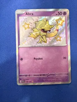 Pokemon TCG Abra Card 148/091 Baby Shiny Paldean Fates Scarlet & Violet NM - Image 1