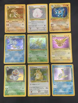 Vintage Holo Rare Pokemon Cards WOTC 1999 Base Set, Fossil, Jungle - Scyther - Image 1