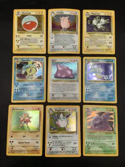 Vintage Holo Rare Pokemon Cards WOTC 1999 Base Set, Fossil, Jungle - MP/HP Ditto - Image 1