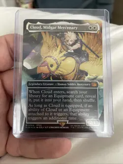 Cloud, Midgar Mercenary (Borderless Chocobo Track Foil) Final Fantasy MTG #0564 - Image 1