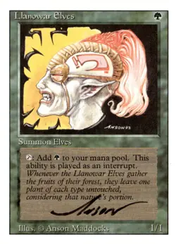 Revised Edition Llanowar Elves Autographed - Image 1