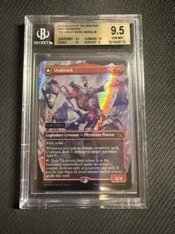 Double Rainbow Foil Urabrask / The Great Work Serial Numbered BGS Gem Mint 9.5 - Image 1