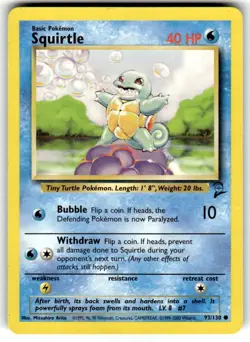 TCG Pokemon Squirtle 93/130 NM Common Regular - Image 1