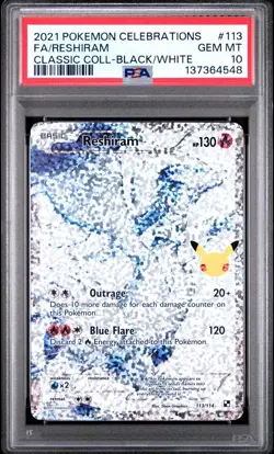 SEQUENTIAL PSA 10 RESHIRAM 113 ZEKROM 114 CELEBRATIONS COLLECTION POKEMON - Image 2