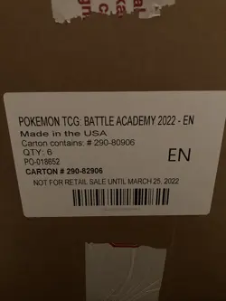 Pokemon TCG: Battle Academy 2022 Factory Sealed Case (6 Units) - Image 1