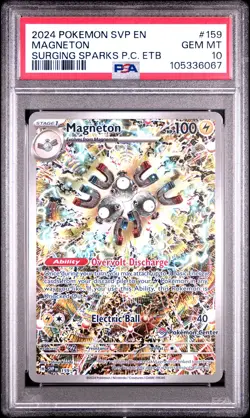 2024 POKEMON SVP EN-SV BLACK STAR PROMO #159 MAGNETON PSA 10 - Image 1