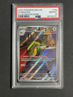 2025 Pokemon Mega Evolution MEG EN Gumshoos Illustration Rare #153/132 PSA 10 - Image 1