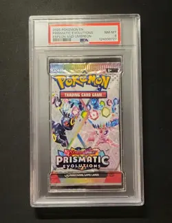 Pokemon S&V Prismatic Evolutions Espeon & Umbreon Booster Pack PSA 9 Mint - Image 1