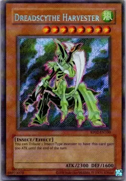 YUGIOH Dreadscythe Harvester RP02-EN100 SECRET RARE FOIL BLEED NM - Image 1